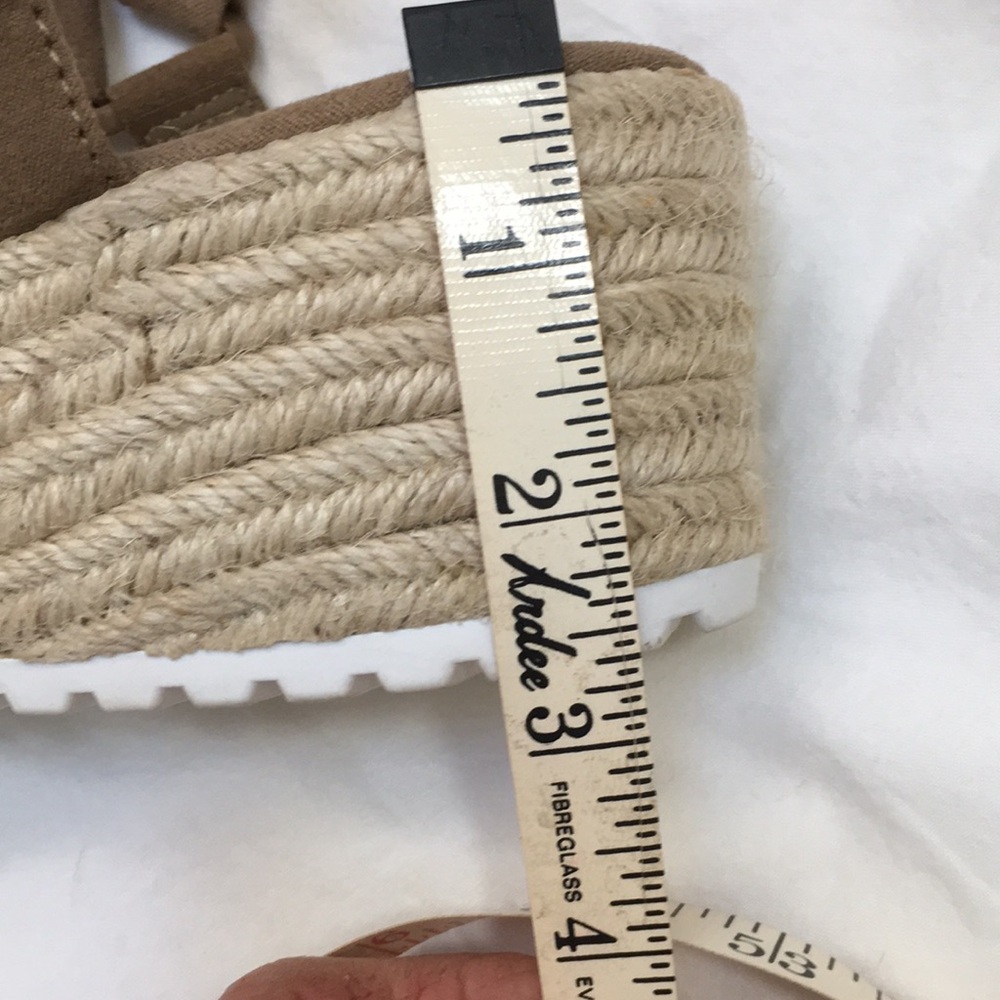 Tan Strappy Wedge Sandals - Picture 10 of 10